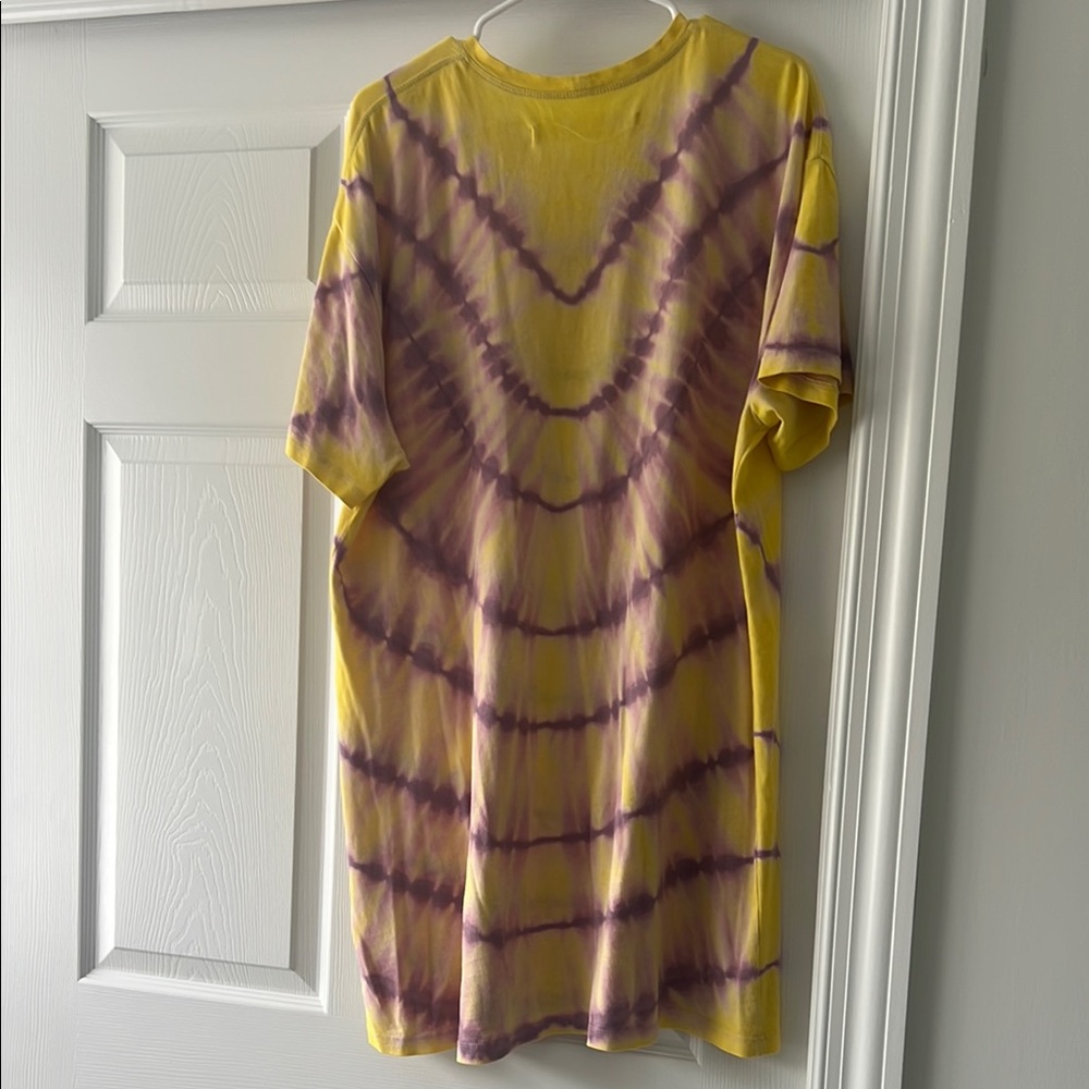 Yellow and Purple Tie-Dye T-Shirt - Picture 5 of 5